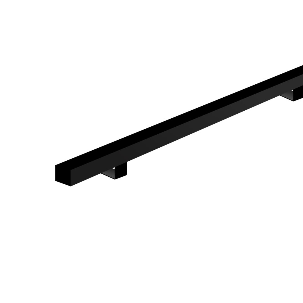Stalen trapleuning Basic vierkant 30 x 30 mm zwart