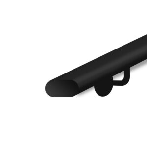 stalen trapleuning ovaal zwart