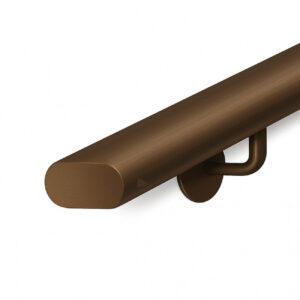 stalen trapleuning ovaal brons