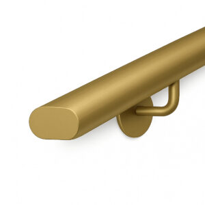 stalen trapleuning ovaal goud