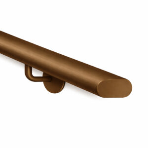 stalen trapleuning ovaal anodic brons