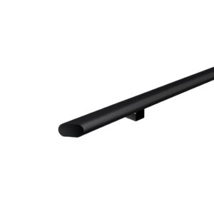 stalen trapleuning ovaal zwart