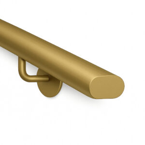 stalen trapleuning ovaal goud 48 x 20