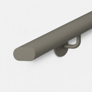 stalen trapleuning ovaal greige