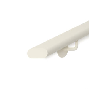 stalen trapleuning ovaal wit