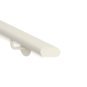 stalen trapleuning ovaal wit 48 x 20