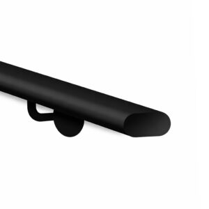 stalen trapleuning ovaal zwart