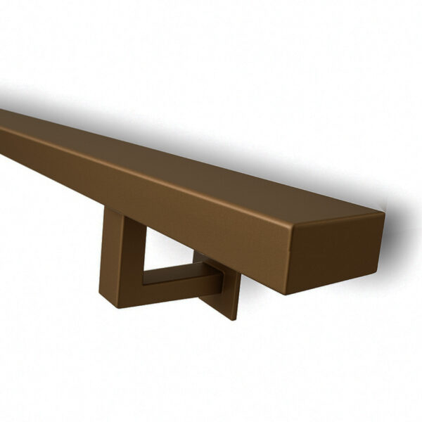 Stalen trapleuning rechthoek 40 x 20 mm brons