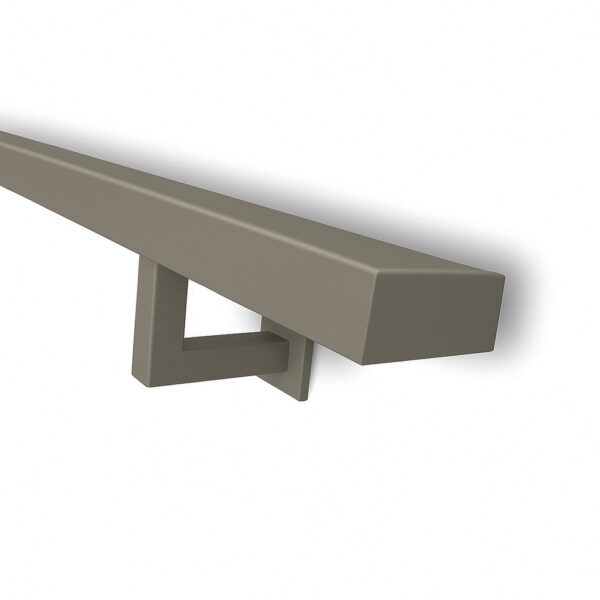 Stalen trapleuning rechthoek 40 x 20 mm greige