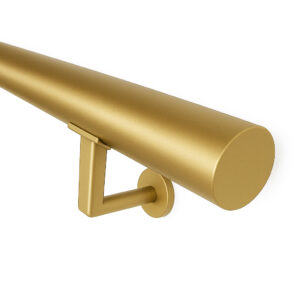 stalen trapleuning rond goud