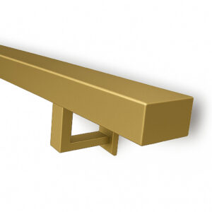 stalen trapleuning vierkant goud