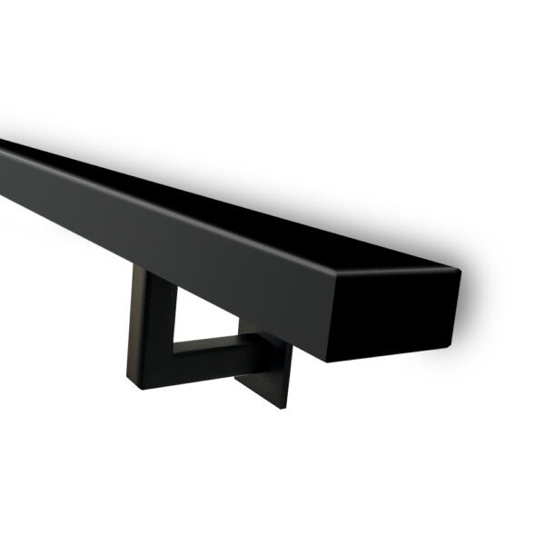 Stalen trapleuning rechthoek 40 x 20 mm zwart