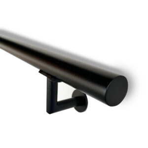 stalen trapleuning rond zwart